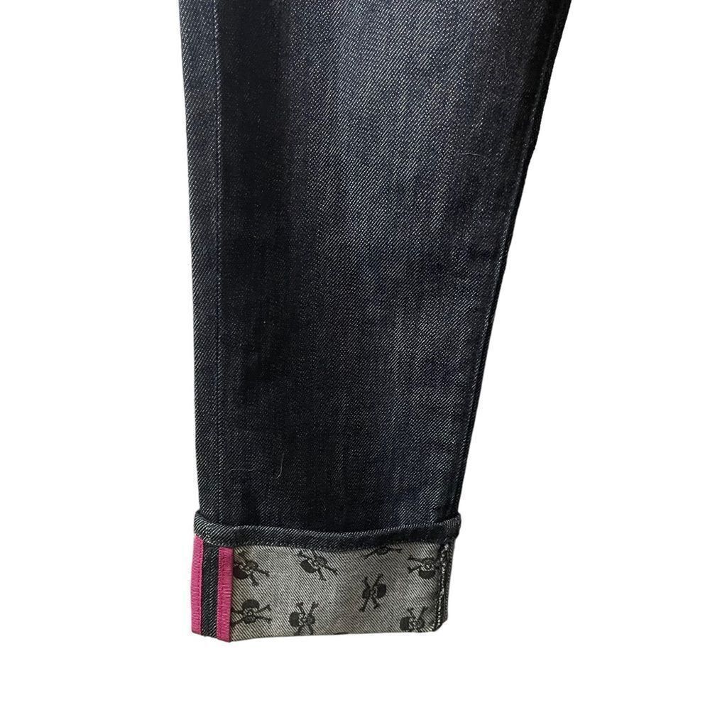 7 For All Mankind Skull Crop Low-Rise Jeans Size 26 - Picture 5 of 12